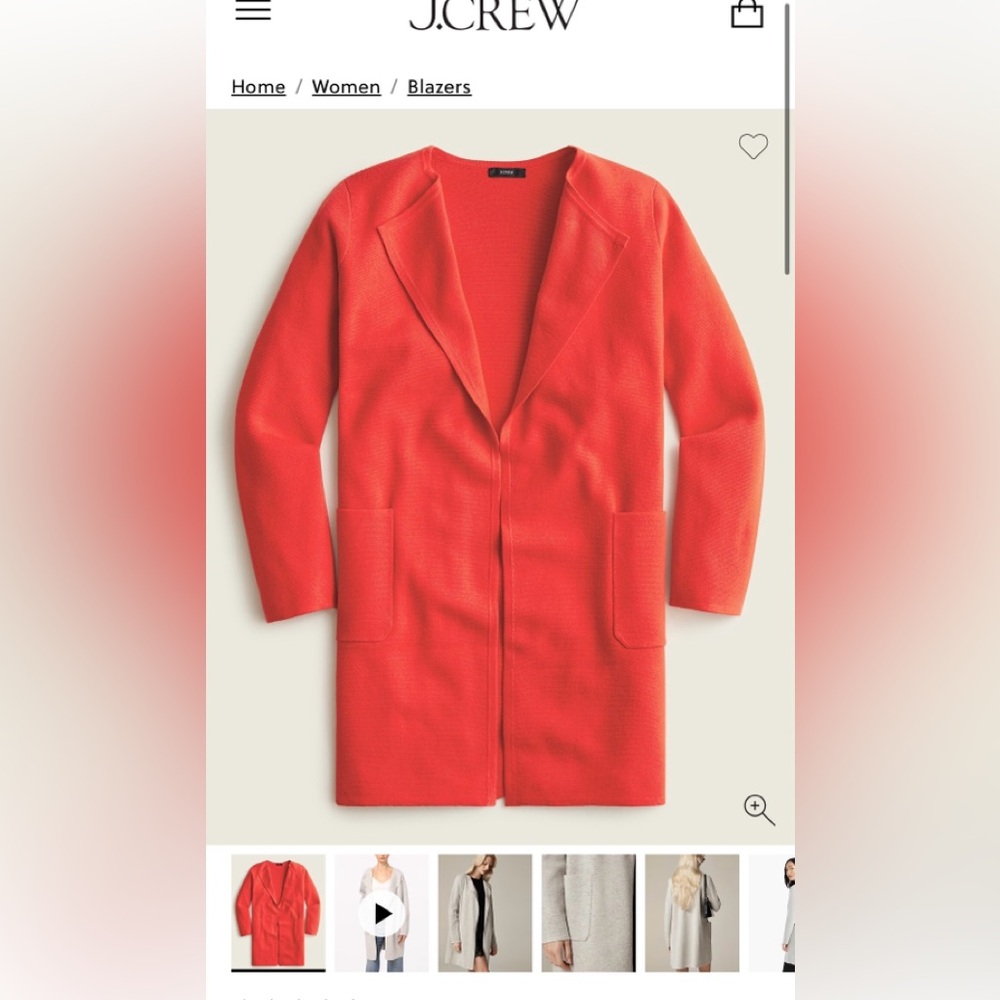 J. Crew Bright Red Knit Juliette Sweater size small EUC
